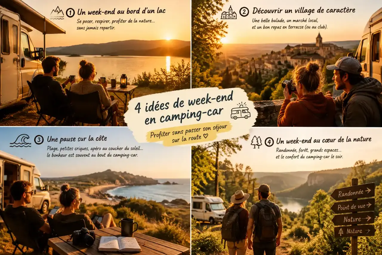 Quatre idées de week-end en camping-car pour profiter sans passer son séjour sur la route