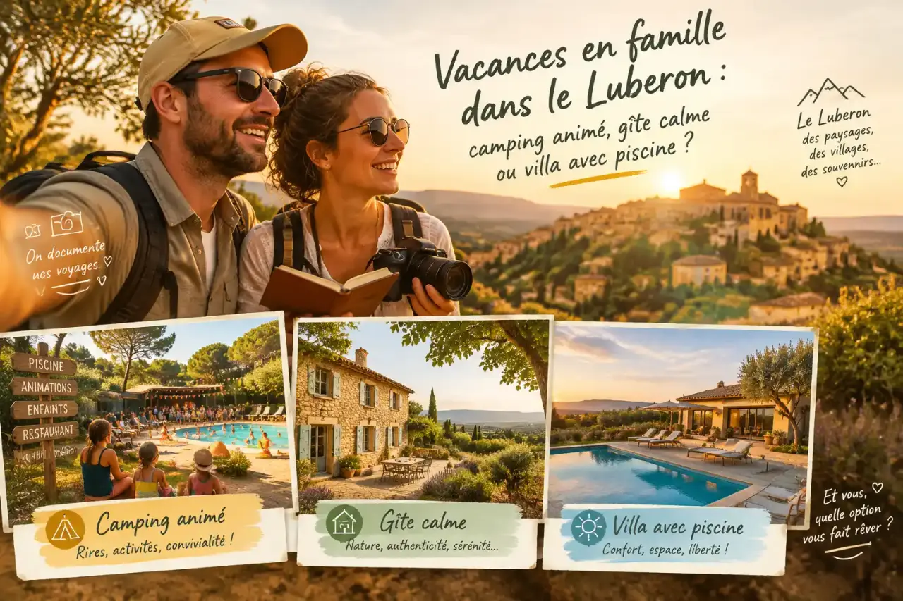 Vacances en famille dans le Luberon : camping animé, gîte calme ou villa avec piscine ?