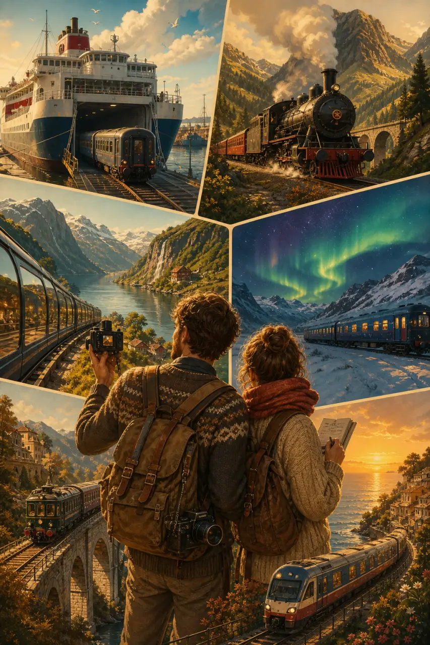 6 voyages en train insolites en Europe, du ferry à la vapeur jusqu’au cercle polaire
